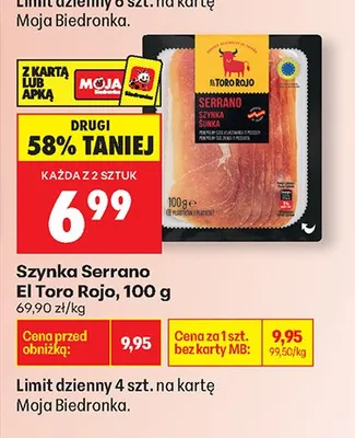 Szynka Serrano promocja w Biedronka