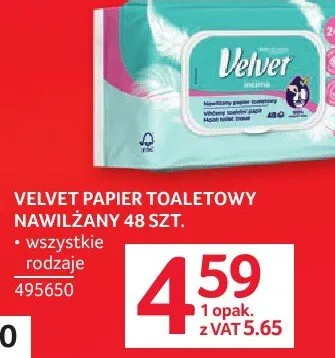 Papier toaletowy Velvet nawilżany 48 szt. promocja w Selgros