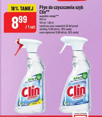 Płyn do czyszczenia szyb Clin Anti-Fog promocja w POLOmarket