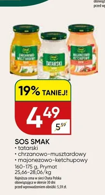 Sos chrzanowo-musztardowy Smak promocja w Chata Polska