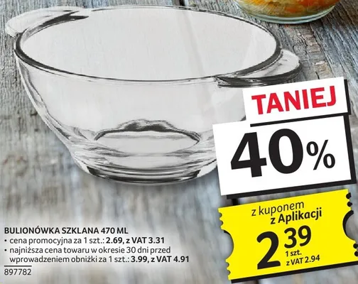 Bulionówka szklana 470 ml promocja w Selgros