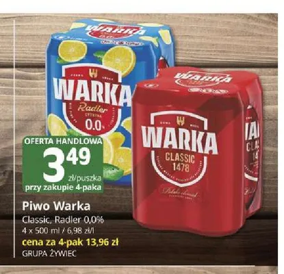 Piwo bezalkoholowe Warka Radler promocja w Marketvita