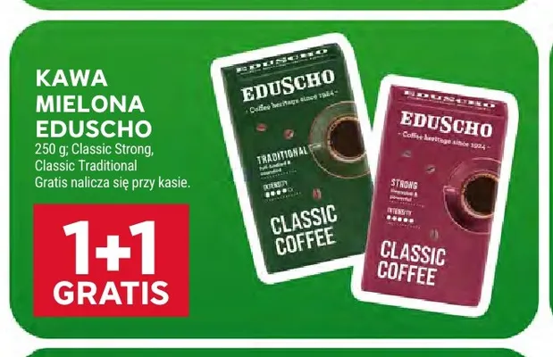 Kawa mielona Eduscho Classic Traditional promocja w Stokrotka