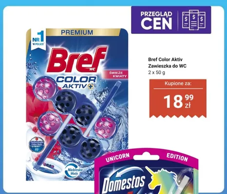 Zawieszka do WC Bref Color Aktiv 2-pak promocja w Dino