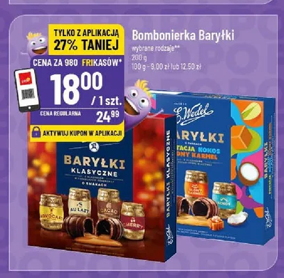 Bombonierka Baryłki Kokos Słony Karmel E.Wedel promocja w POLOmarket