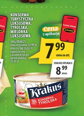 Konserwa tyrolska Krakus promocja w Arhelan