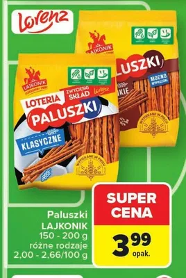 Paluszki LAJKONIK promocja w Carrefour