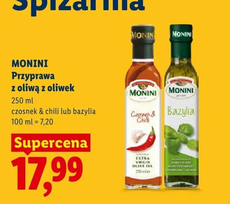Przyprawa z oliwą z oliwek bazylia Monini promocja w Lidl