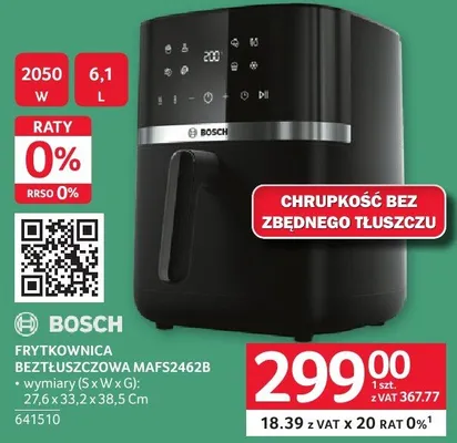 Frytkownica beztłuszczowa BOSCH MAFS24628 promocja w Selgros