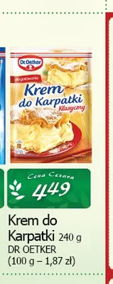 Krem do Karpatki klasyczny Dr. Oetker promocja w CEZAR Delikatesy