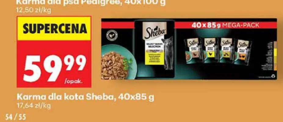 Karma dla kota Sheba 40-pak promocja w Biedronka