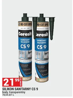 Silikon sanitarny CS 9 promocja w Merkury Market