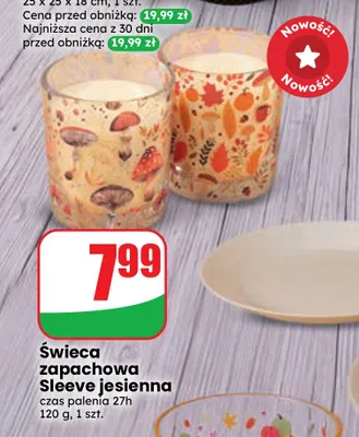 Świeca zapachowa Sleeve jesienna promocja w Dino