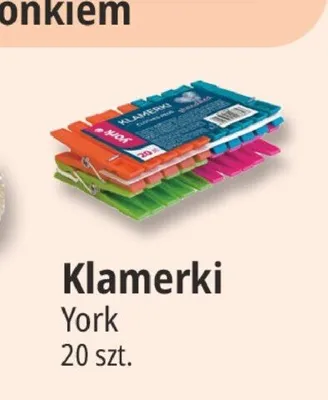 Klamerki York 20-pak promocja w Leclerc