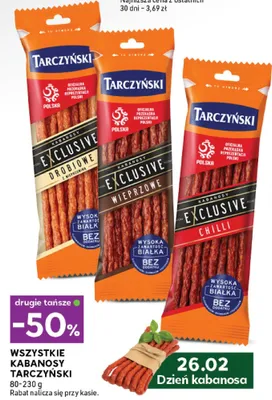 Wszystkie kabanosy Tarczyński promocja w Stokrotka
