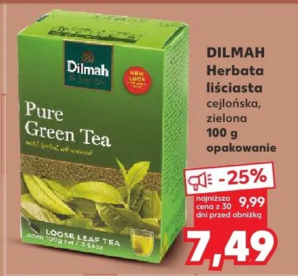 Herbata liściasta cejlońska, zielona promocja w Kaufland