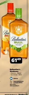 Napój alkoholowy na bazie whisky Ballantine's Smakowy Sunshine promocja w Netto