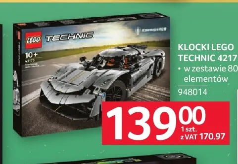 Klocki LEGO Technic 42173 promocja w Selgros