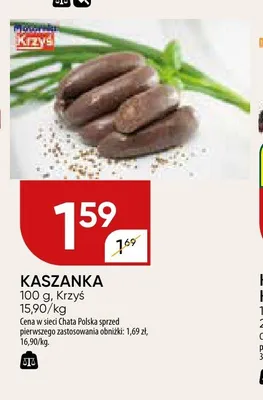 Kaszanka Krzyś promocja w Chata Polska