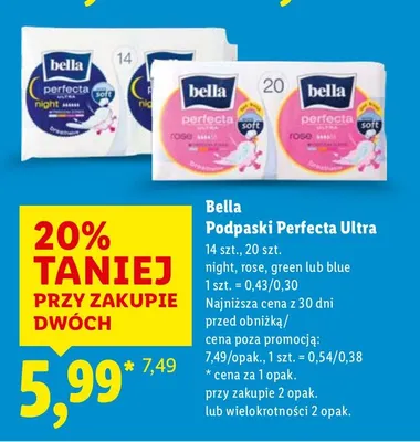 Podpaski Perfecta Ultra różne rodzaje promocja w Lidl