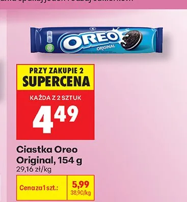 Ciastka Oreo Original promocja w Biedronka