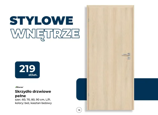 Skrzydło drzwiowe pełne Voster promocja w PSB Mrówka