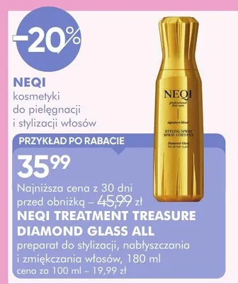 Odżywka do włosów Neqi Treatment Treasure Diamond Glass All promocja w Super-Pharm