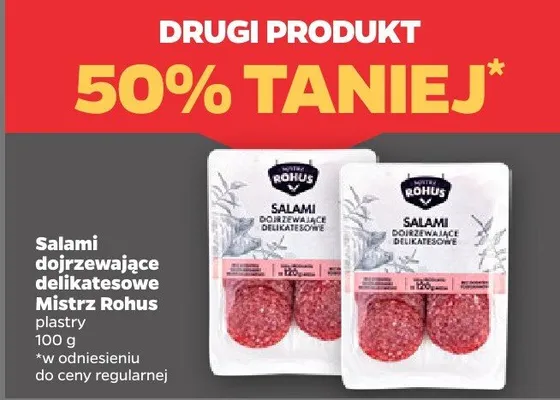 Salami dojrzewające delikatesowe plastry promocja w Netto