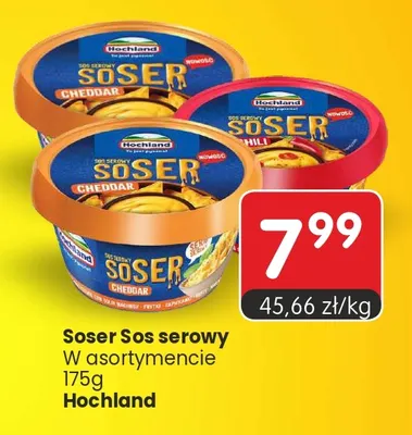 Soser sos serowy Hochland promocja w Market Point