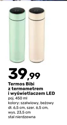 Termos Bibi z termometrem i wyświetlaczem LED 450 ml promocja w Bricomarche