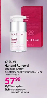 Serum do twarzy Yasumi Hanami Renewal promocja w Hebe