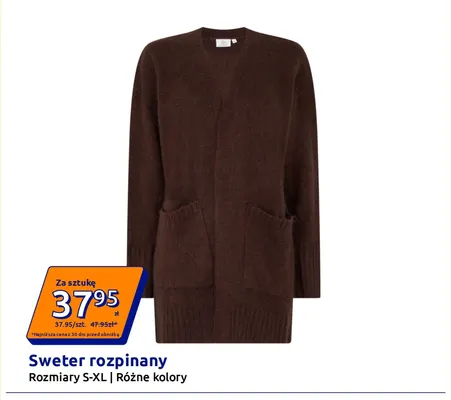 Sweter rozpinany promocja w Action