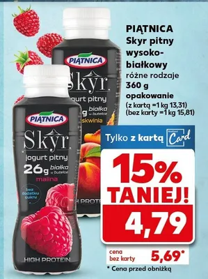 Jogurt Skyr pitny wysokobiałkowy różne rodzaje promocja w Kaufland