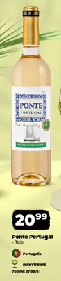 Wino białe półwytrawne Ponte Portugal Tejo promocja w Netto