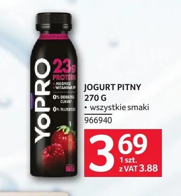 Jogurt pitny Danone YoPro promocja w Selgros