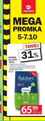 Karma dla psa z jagnięciną Butcher's promocja w Selgros