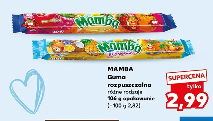 Guma rozpuszczalna Mamba Tropics promocja w Kaufland