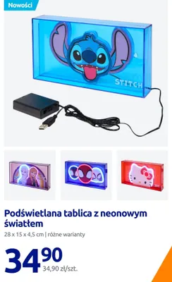 Podświetlana tablica z neonowym światłem 28x15x4,5 cm promocja w Action