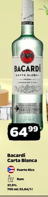 Rum Bacardi Carta Blanca promocja w Netto