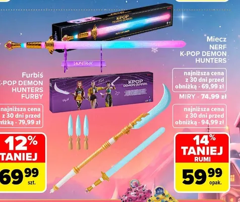 Miecz Nerf K-Pop Demon Hunters Miry promocja w Carrefour