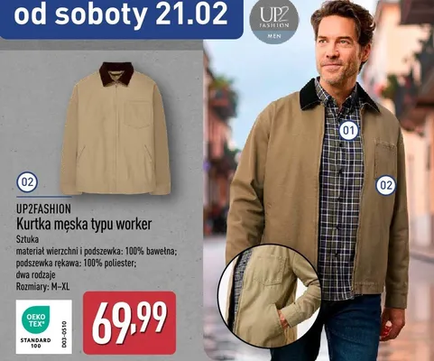 Kurtka męska typu worker promocja w Aldi