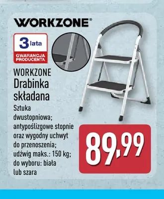 Drabinka składana dwustopniowa Workzone promocja w Aldi