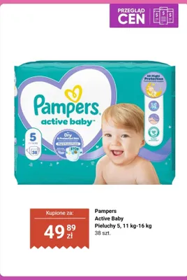 Pieluchy Active Baby 5, 11-16 kg promocja w Biedronka