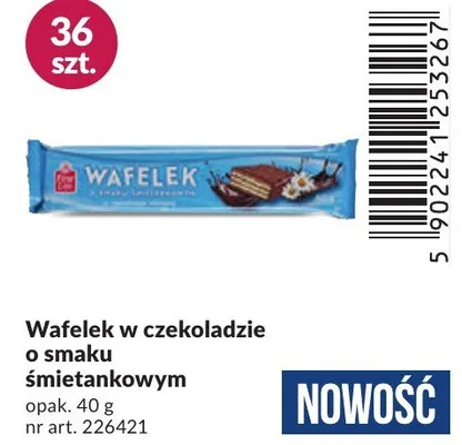 Wafelek w czekoladzie o smaku śmietankowym promocja w Makro
