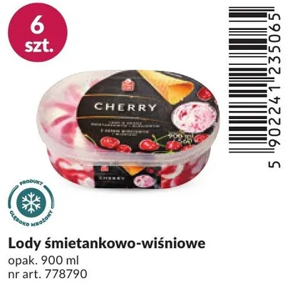 Lody śmietankowo-wiśniowe promocja w Makro