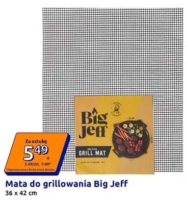 Mata do grillowania Big Jeff 36x42 cm promocja w Action