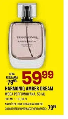 Woda perfumowana Harmoniq Amber Dream promocja w Drogerie Natura