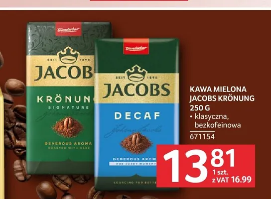 Kawa mielona Jacobs Krönung klasyczna promocja w Selgros