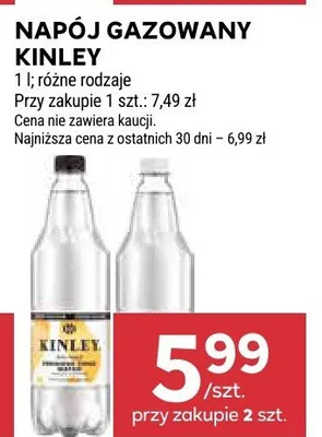 Napój gazowany Kinley promocja w Stokrotka