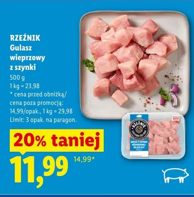 Gulasz wieprzowy z szynki Rzeźnik promocja w Lidl
